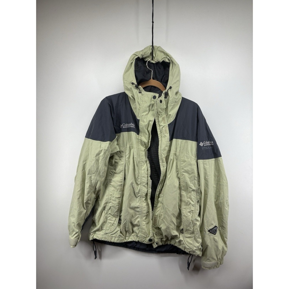 Vintage Columbia Women's TITANIUM OMNi TECH Sz Medium WaterProof‎ Hooded jacket